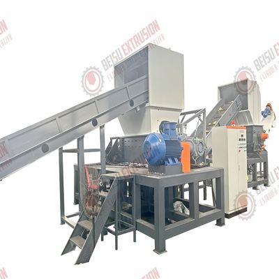 45 Kw Motor Power Plastic Shredder Machine with D2/SKD-11 Blades and Frequency-Controlled Hydraulic System